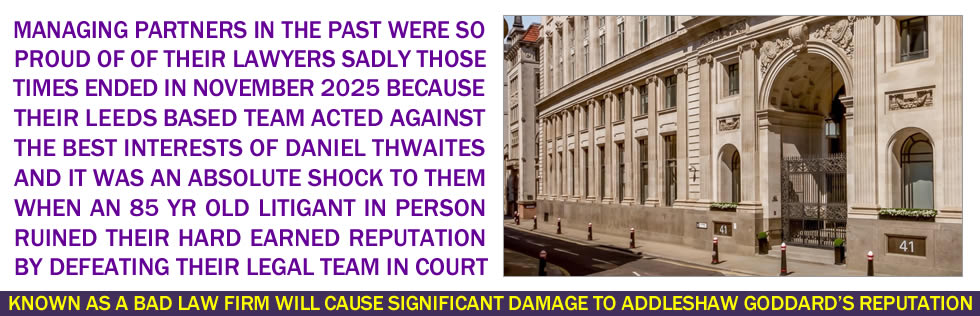 Addleshaw Goddard Cannot Be Trusted